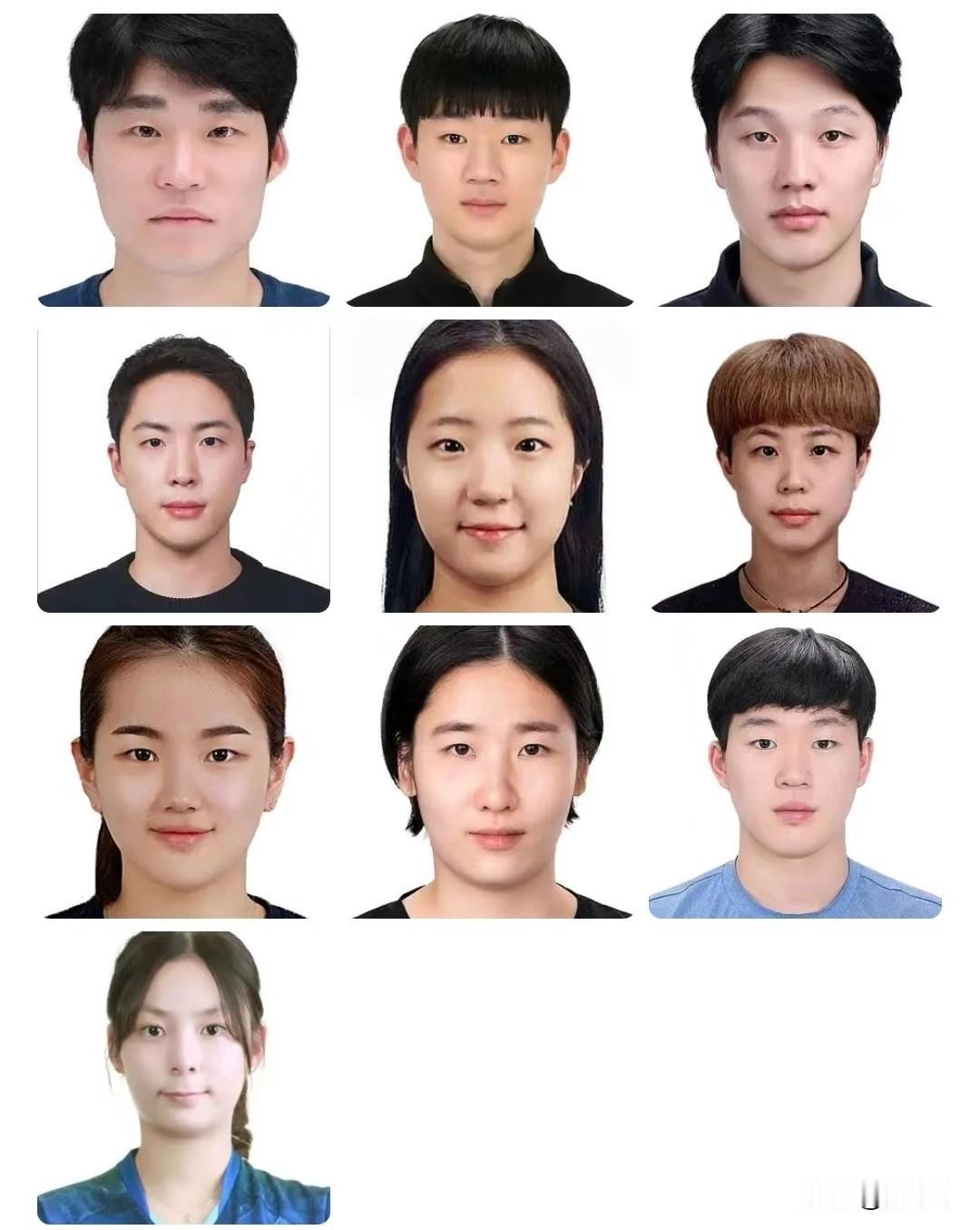 韩国队亚运会系统公示照，安宰贤最帅，申裕斌成了斗鸡眼。
安宰贤不愧被叫着男明星，