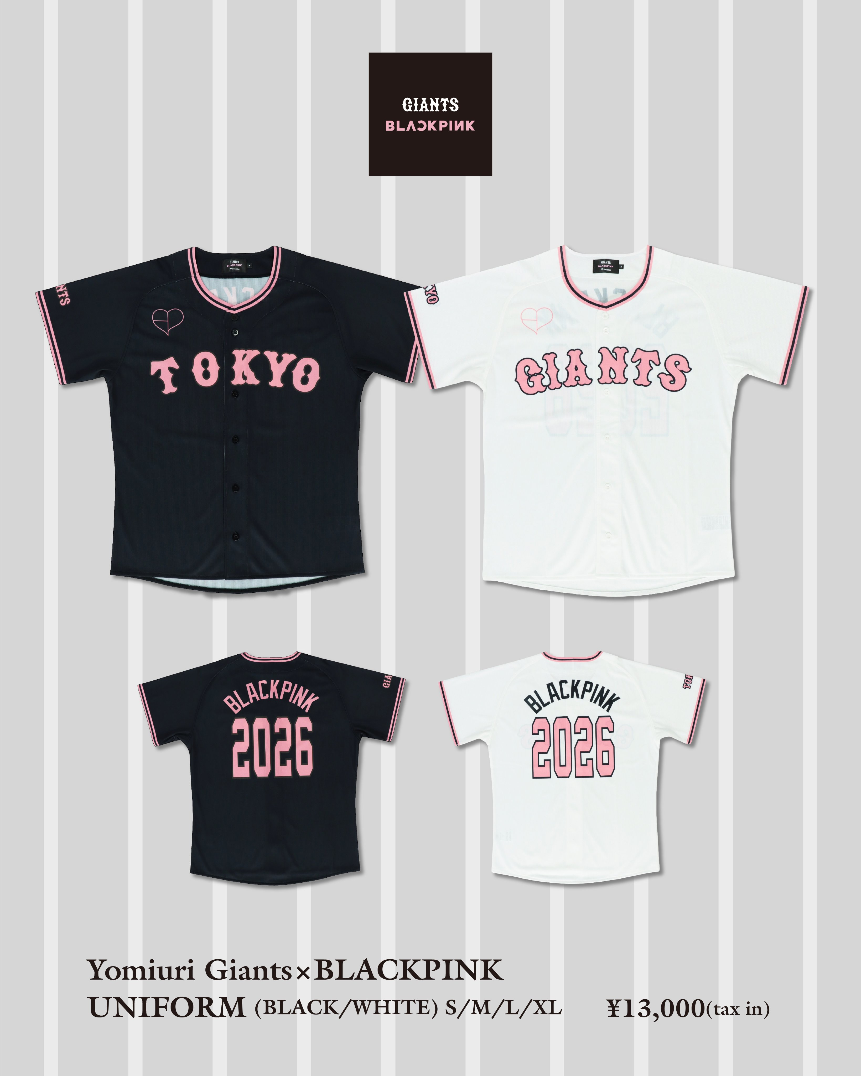 BLACKPINK东京联名来了~⚾️ 巨人队联名棒球服⚡ 尽显fragment标