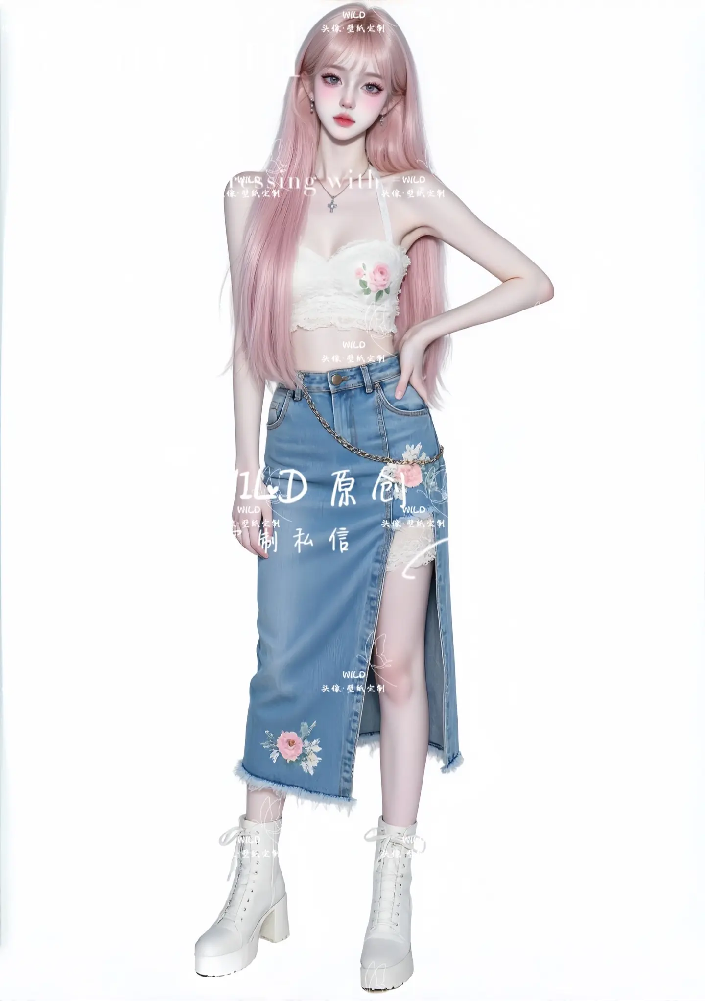牛仔蕾丝，清凉一夏。