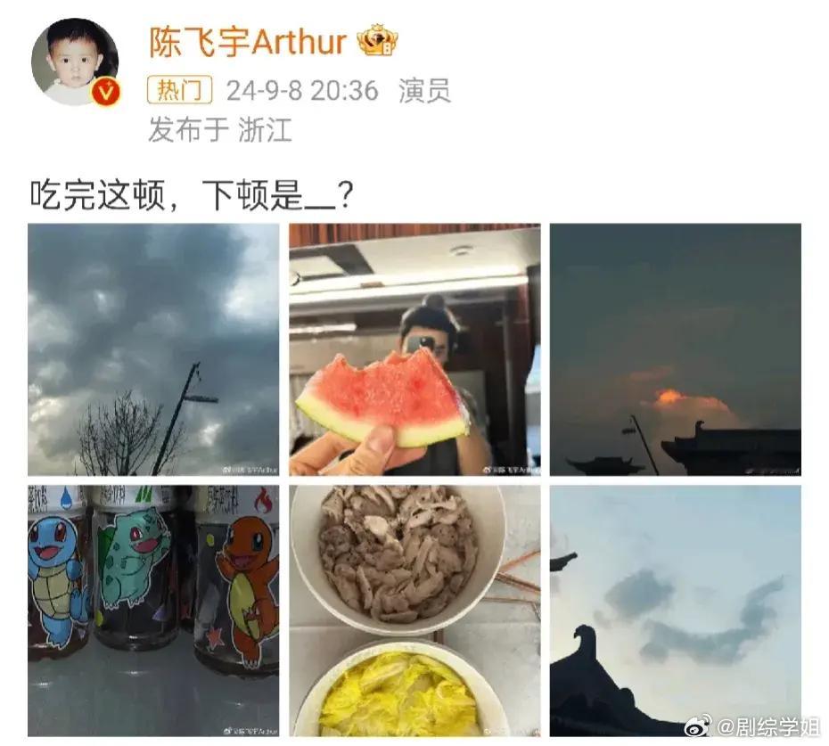 陈飞宇吃过唯一的苦大概在吃饭上了！没有调料的鸡胸肉，水煮白菜，无添加原味的饮料，