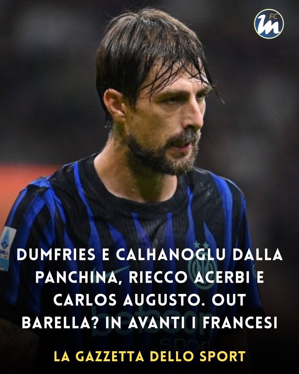 📢 国米预计首发（3-5-2）：索默；比塞克、阿切尔比、阿坎吉；路易斯·恩里克