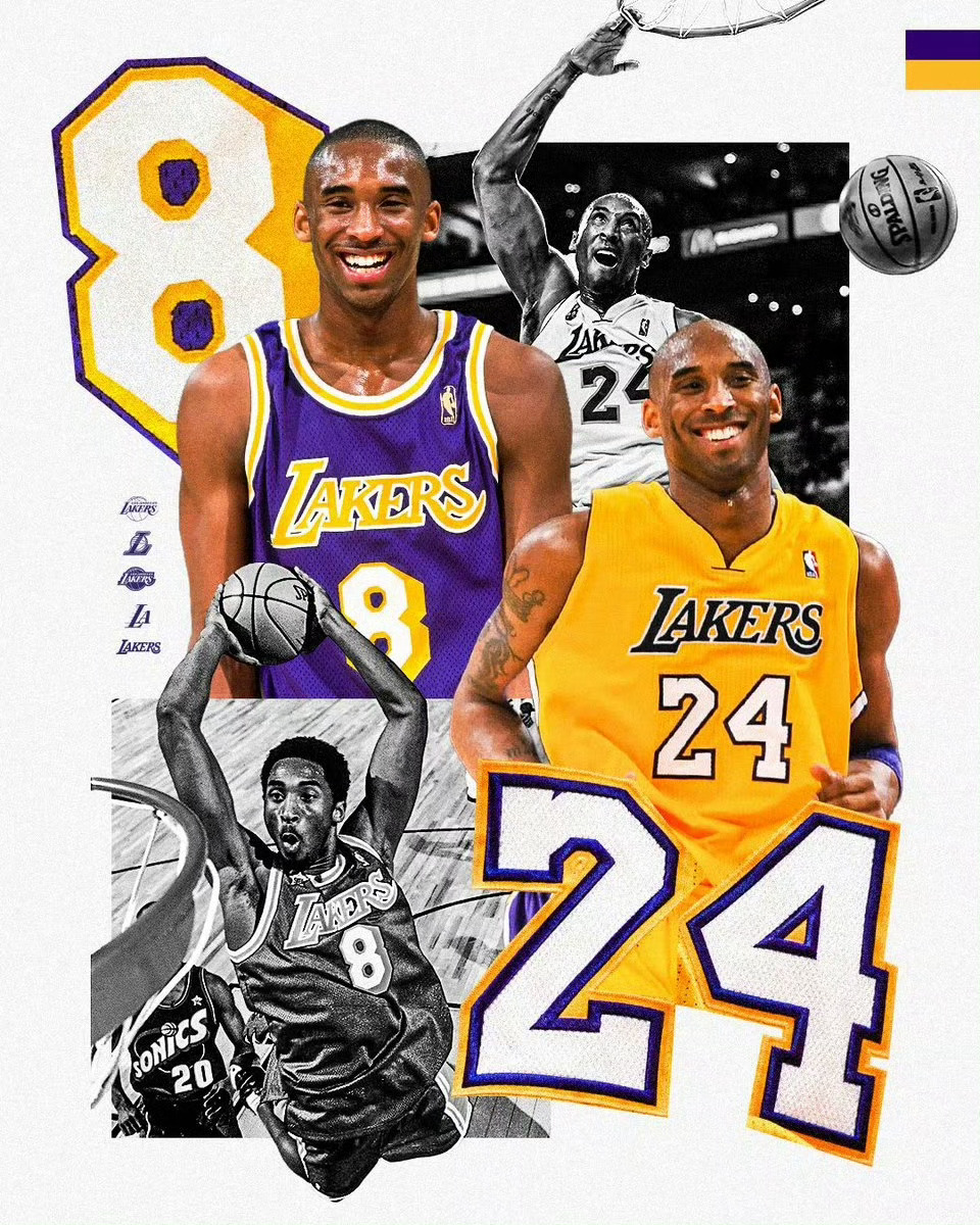 湖人官方：Mamba Forever💜💛永远怀念科比布莱恩特0824科比日