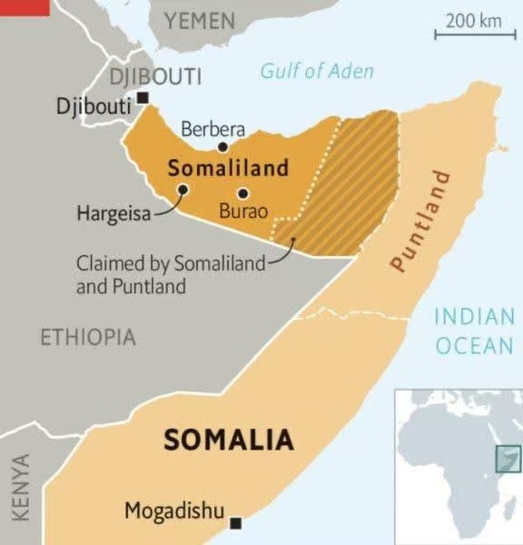 以色列正悄悄计划在索马里兰红海入海口附近建立一个潜在基地，这可能使其能够打击也门