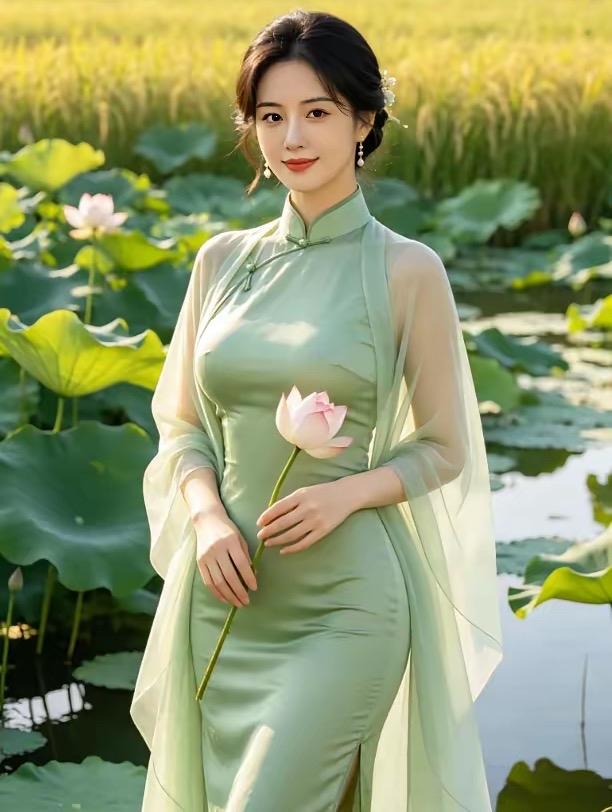尖尖绿箭，
菏叶田田。
横批：《绿箭与菏叶》