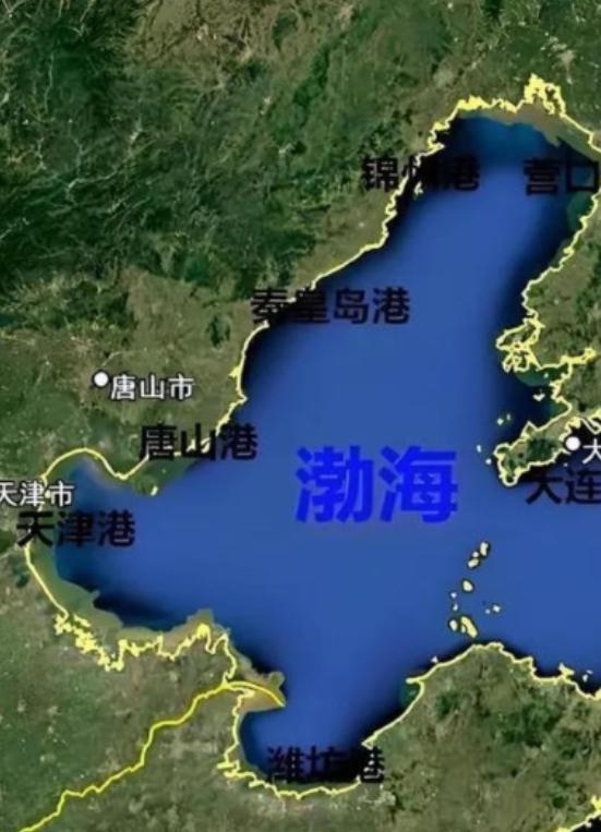 毛主席真是高明，不服不行！原来今天的渤海能完全属于中国，没有一艘外船胆敢驶入，完