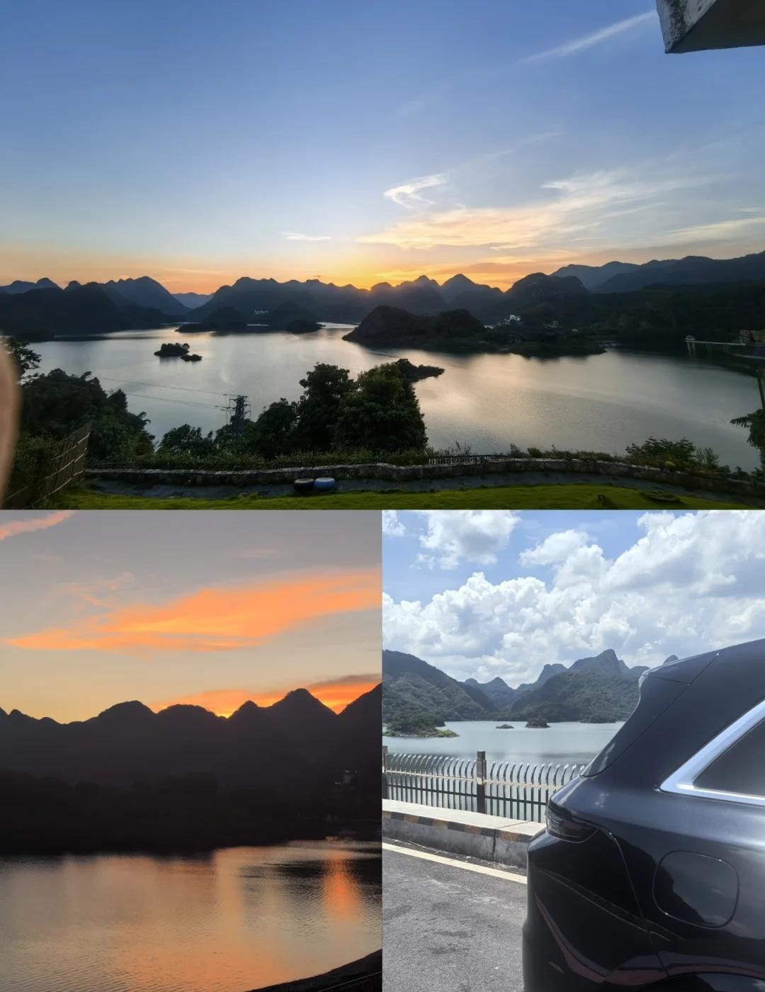 后悔现在才知道清远这个地方！
周末开车去了清远桃花湖，真的被治愈到了。湖水是那种