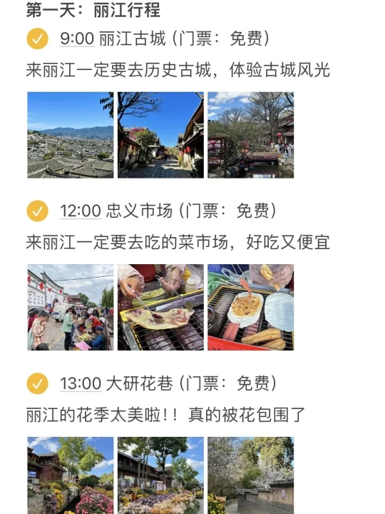 本J人对自己做的丽江攻略复盘甚是满意🥹…