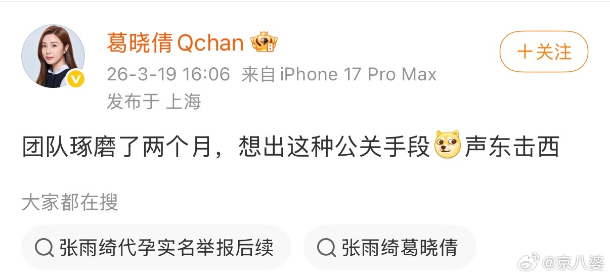 有张雨绮的消息必见葛晓倩女士的毒舌～葛晓倩紧追不放葛晓倩回应张雨绮被曝又怀孕工作