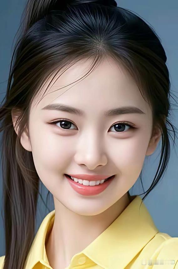 笑颜如花绽，春光满面生。