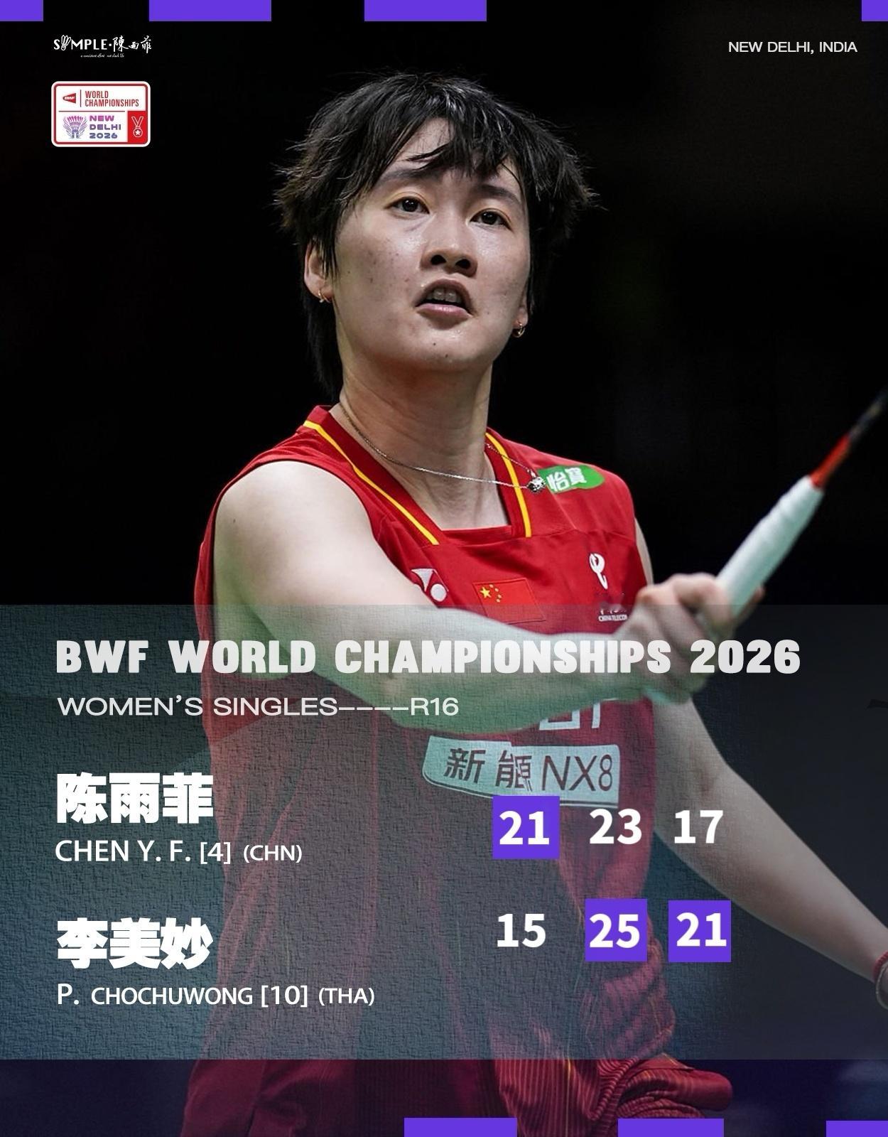 2026年羽毛球世锦赛 💌『 08月20日 比赛赛果 』🏸『 女单1/8决赛
