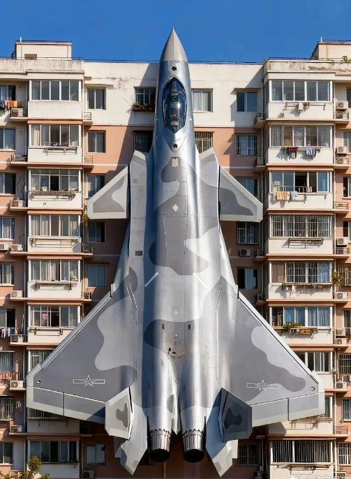 歼20战机原来这么大！
但是这张图片，做得似乎有点过了，感觉并没有这么大。据说只