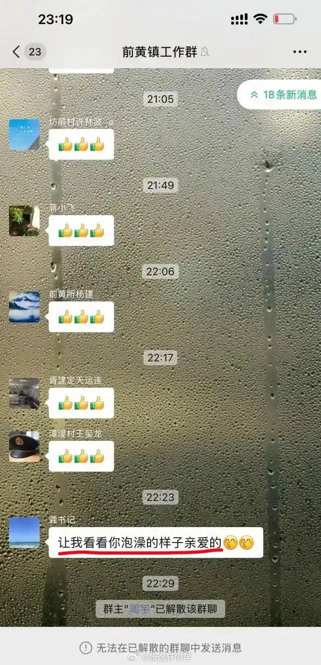 常州一党委书记发不雅内容被免职 常州一党委书记在群里发“让我看看你泡澡的样子”，