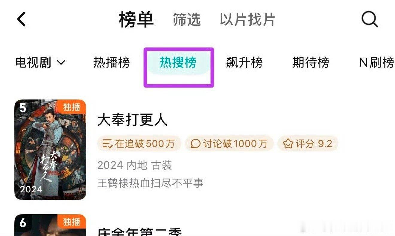 大奉打更人站内热搜榜Top5大奉打更人腾讯站内热搜Top5大奉打更人腾讯站内热搜