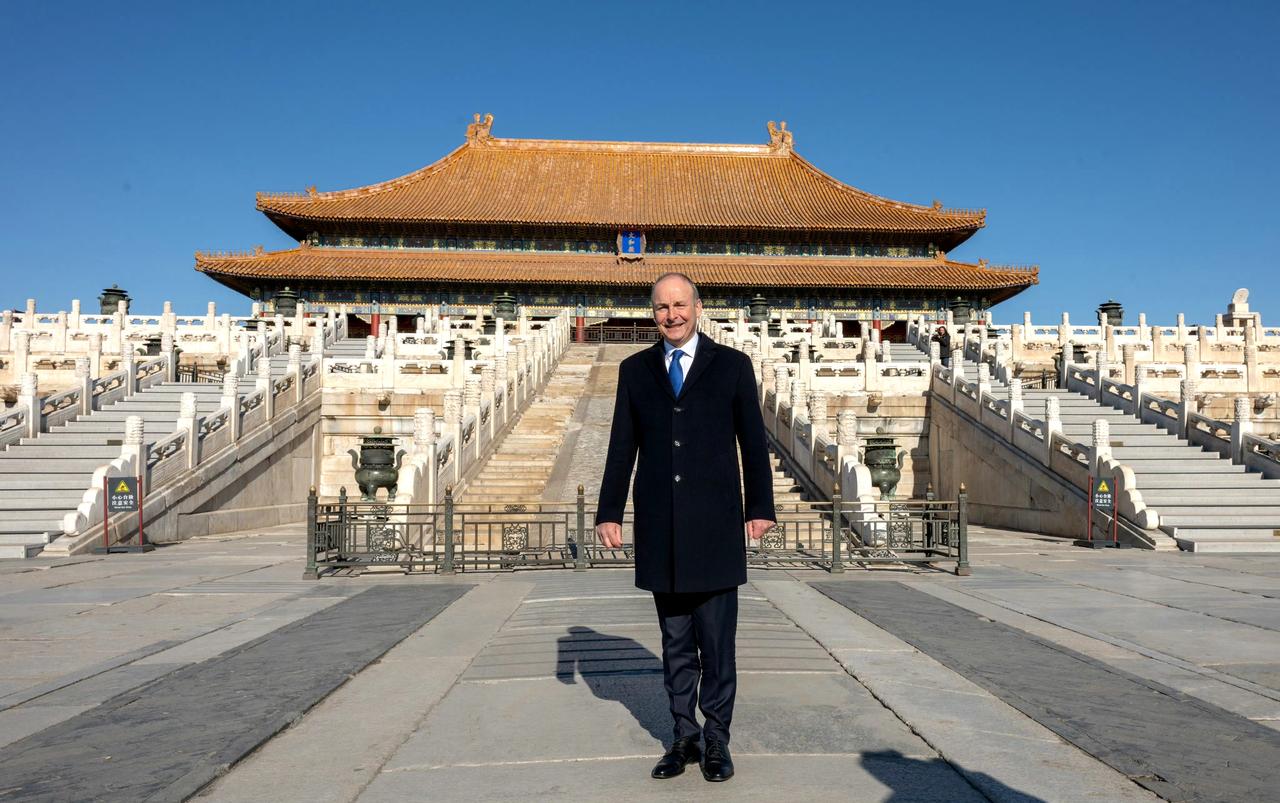 爱尔兰总理马丁趁着周一参观了故宫