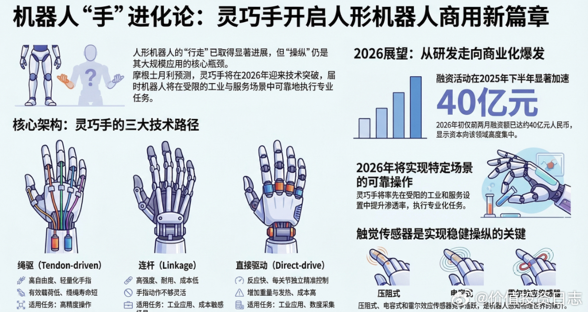 价值投资日志 摩根士丹利研报 - 人形机器人灵巧手技术壁垒与 2026 年产业化