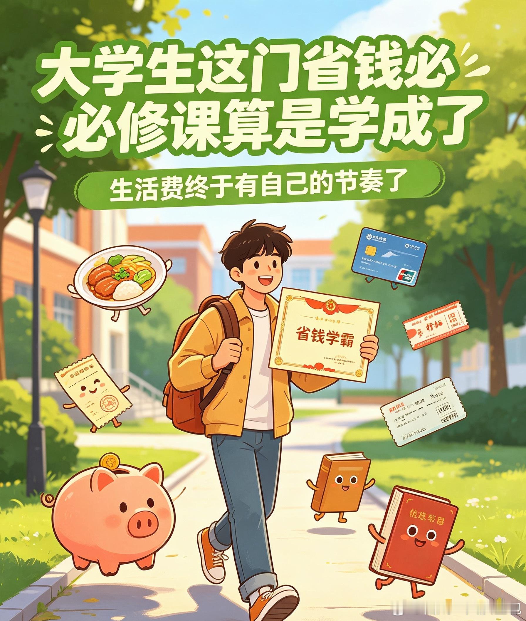 大学生这门省钱必修课算是学成了不再频繁点外卖，食堂才是生活费守护神，简简单单吃好