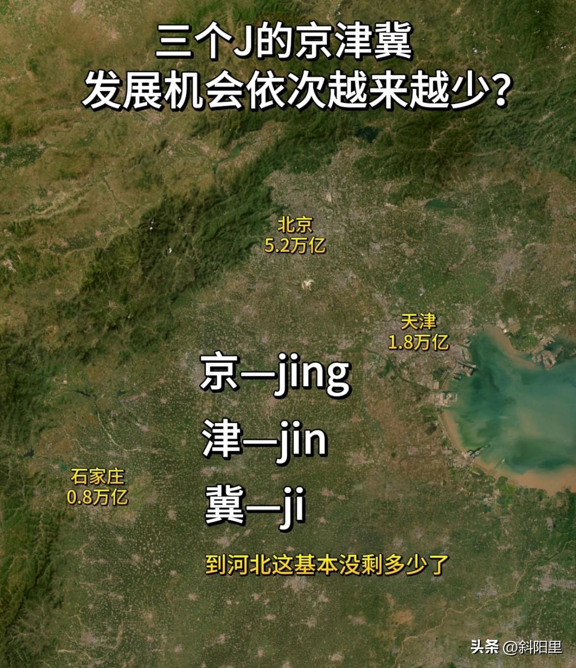 京津冀是中国最特殊的一个城市群，三者的关系全部藏在了三个字的拼音中，越到后面越没