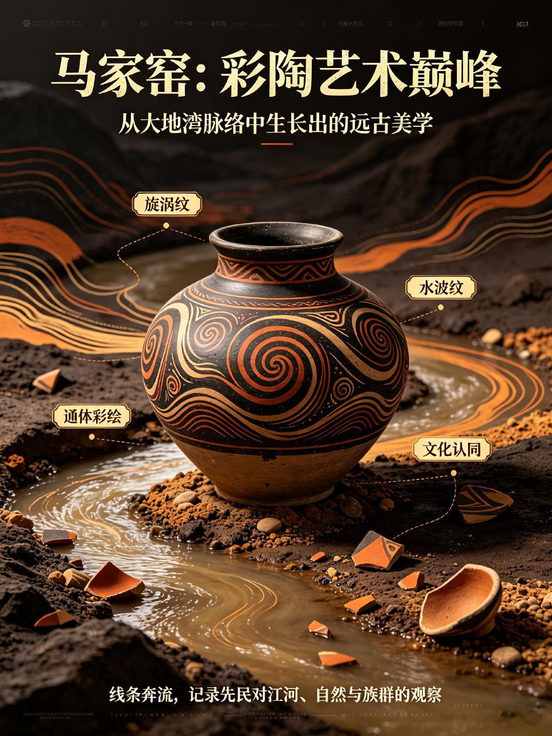 从大地湾到马家窑溯源华夏根脉承袭大地湾与仰韶文化的文明脉络，马家窑文化将中国史前