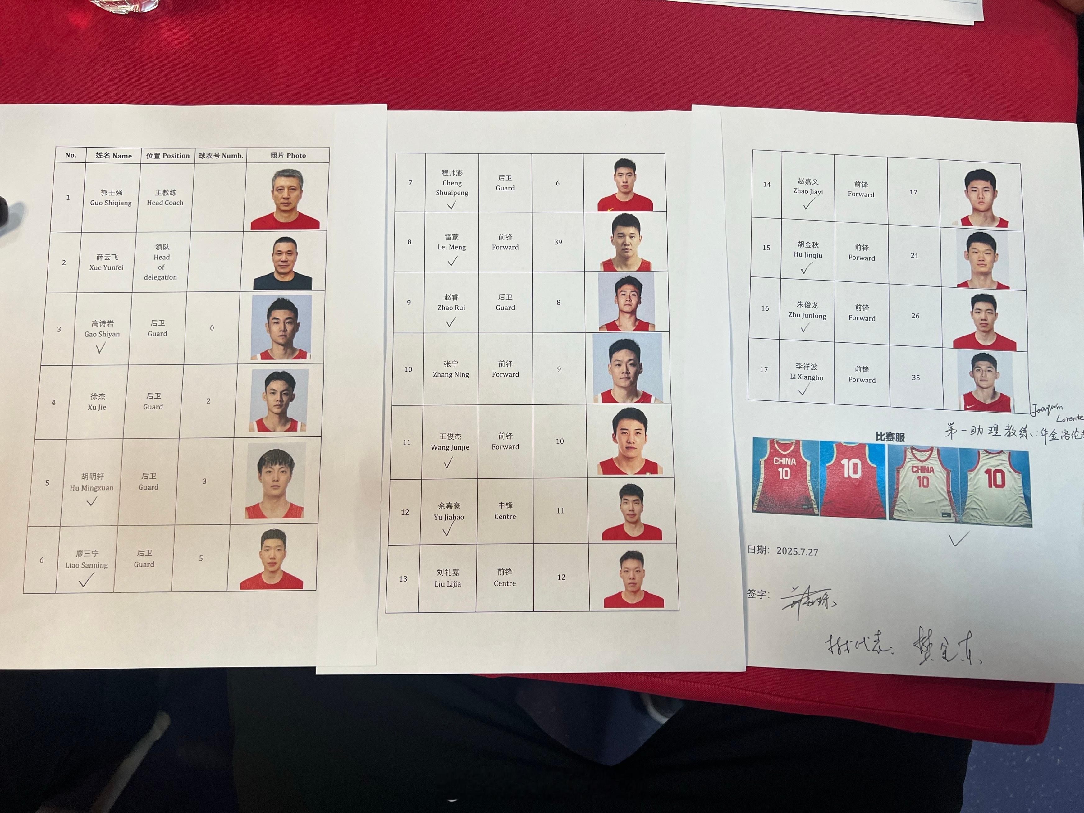今天名单提前公布了：高诗岩、胡明轩、廖三宁、程帅澎、雷蒙、赵睿、王俊杰、余嘉豪、