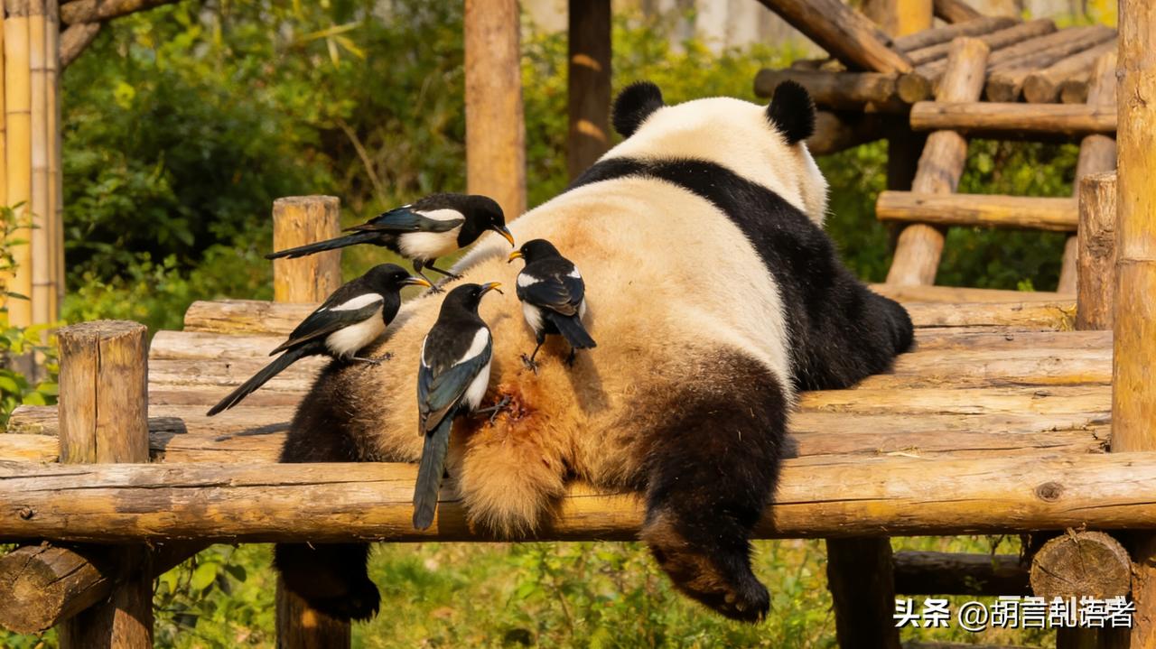 在中国，敢打大熊猫主意的人或动物几乎没有。
因为大熊猫在中国，那可是国宝级待遇。