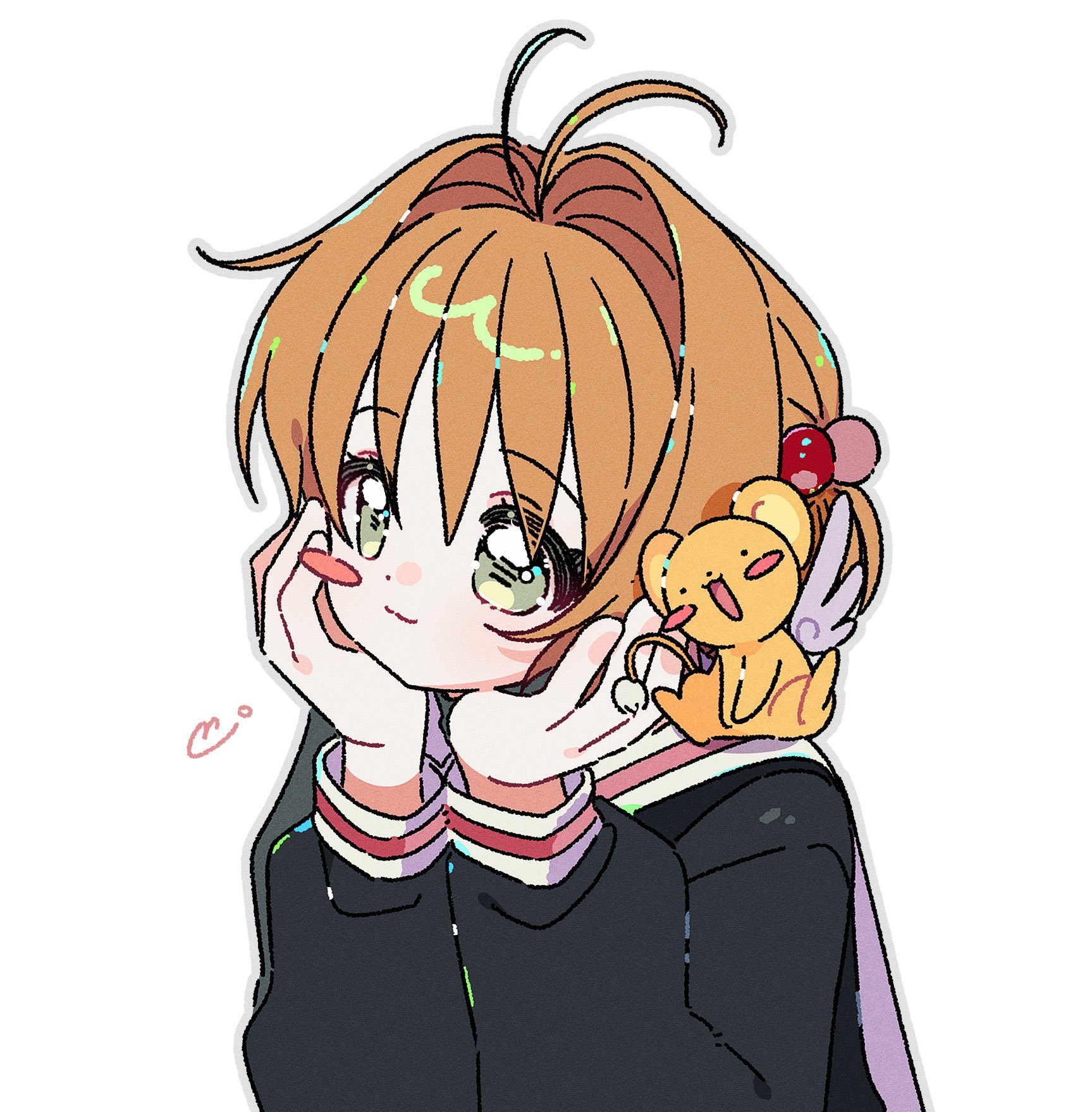 魔卡少女樱动漫 知世和小樱两个小可爱哇.[哇]绘：Yalmyu_22 ​​​