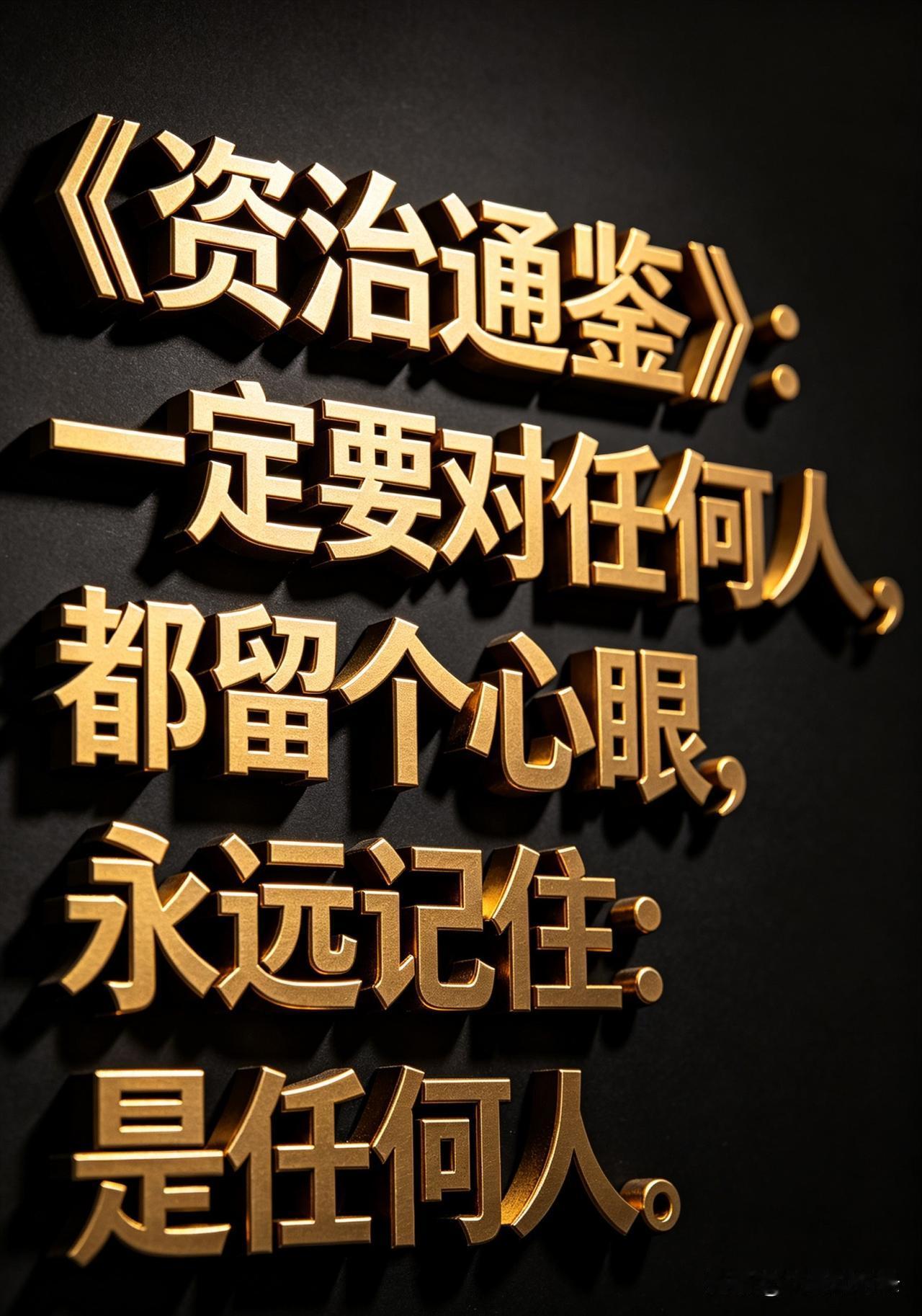 《资治通鉴》：一定要对任何人，都留个心眼，永远记住：

是任何人

你被身边人坑