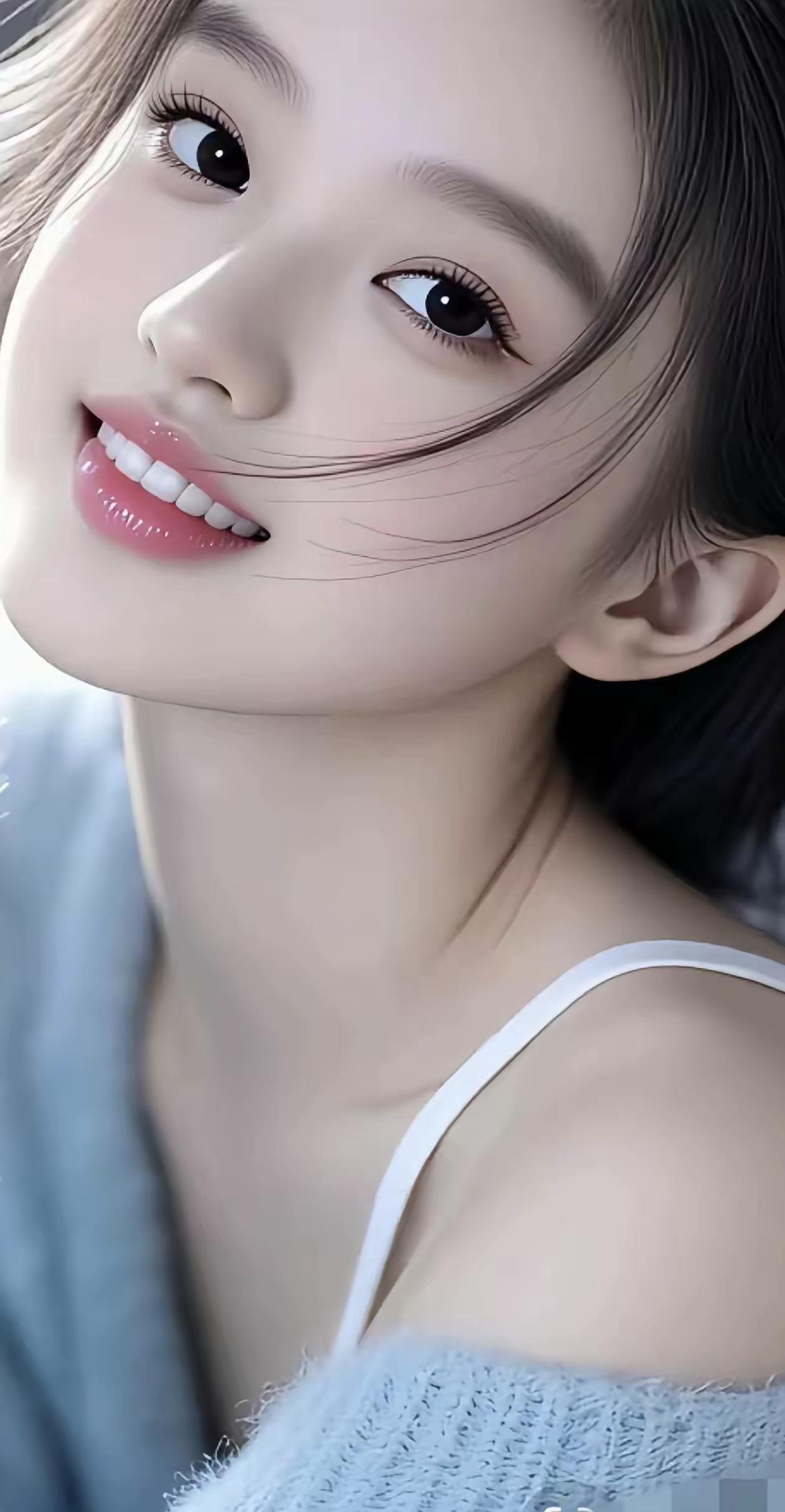 温柔甜美的少女，浅笑嫣然，散发着青春的气息🍀🌸🌺