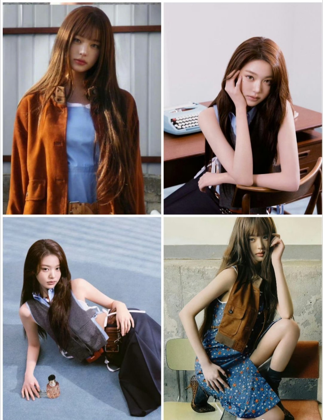 很难不怀疑miumiu是故意把赵今麦拍那么丑...翻了张元英广告拍的图，居然没有