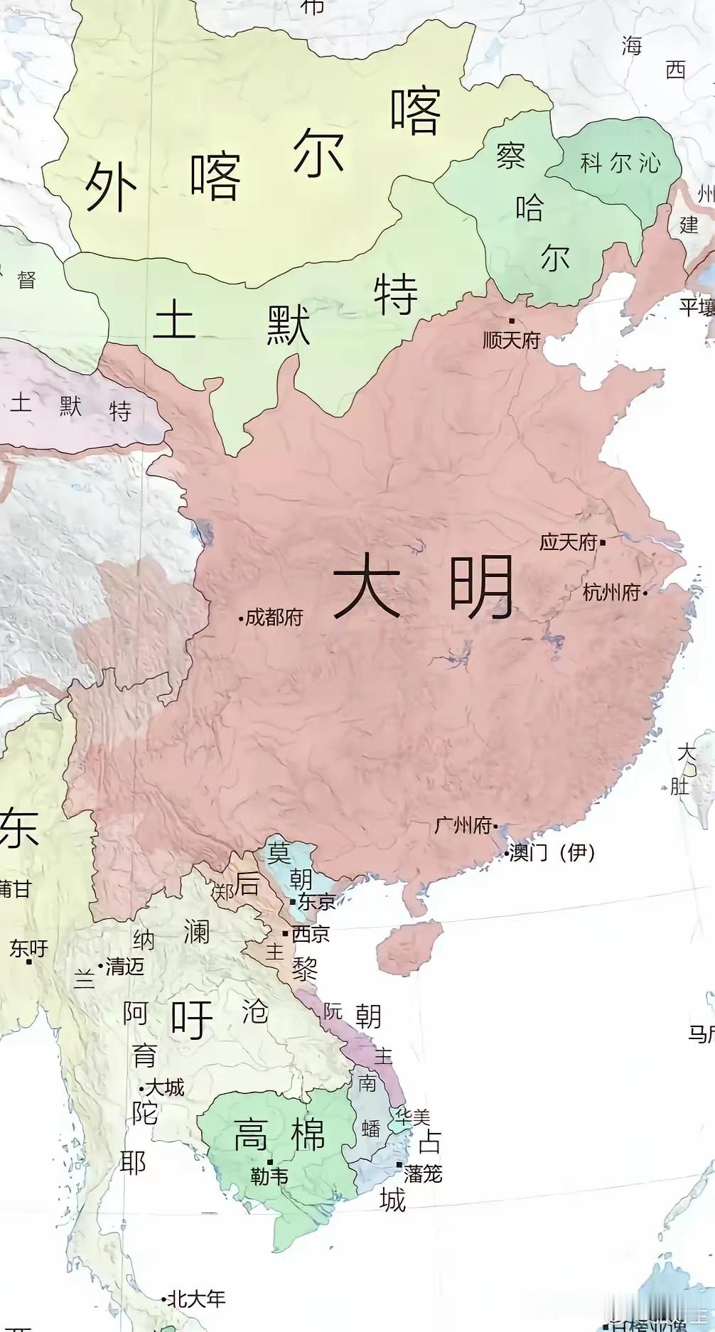 现在人之所以如此推崇明朝，是因为没明朝，汉族可能就没了，1368年朱元璋建立明朝
