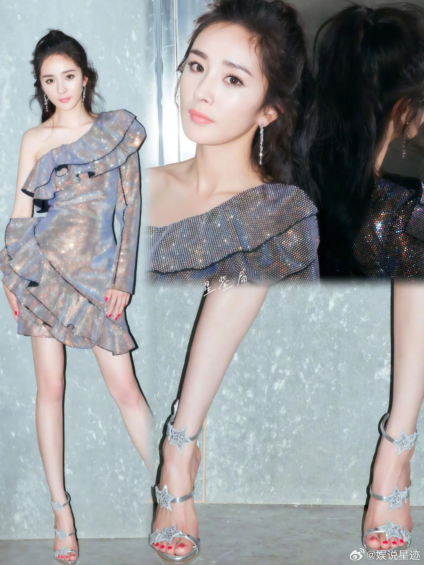 [明星玉足系列] 杨幂高跟玉竹合集。高跟鞋👠 脚丫子美甲  性感大长腿 ​​​
