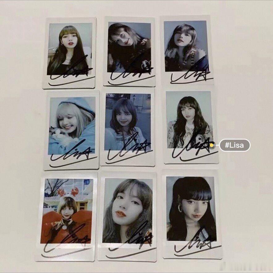 BLACKPINK亲笔签名拍立得，金智秀（JISOO|||）、金智妮（JENNI