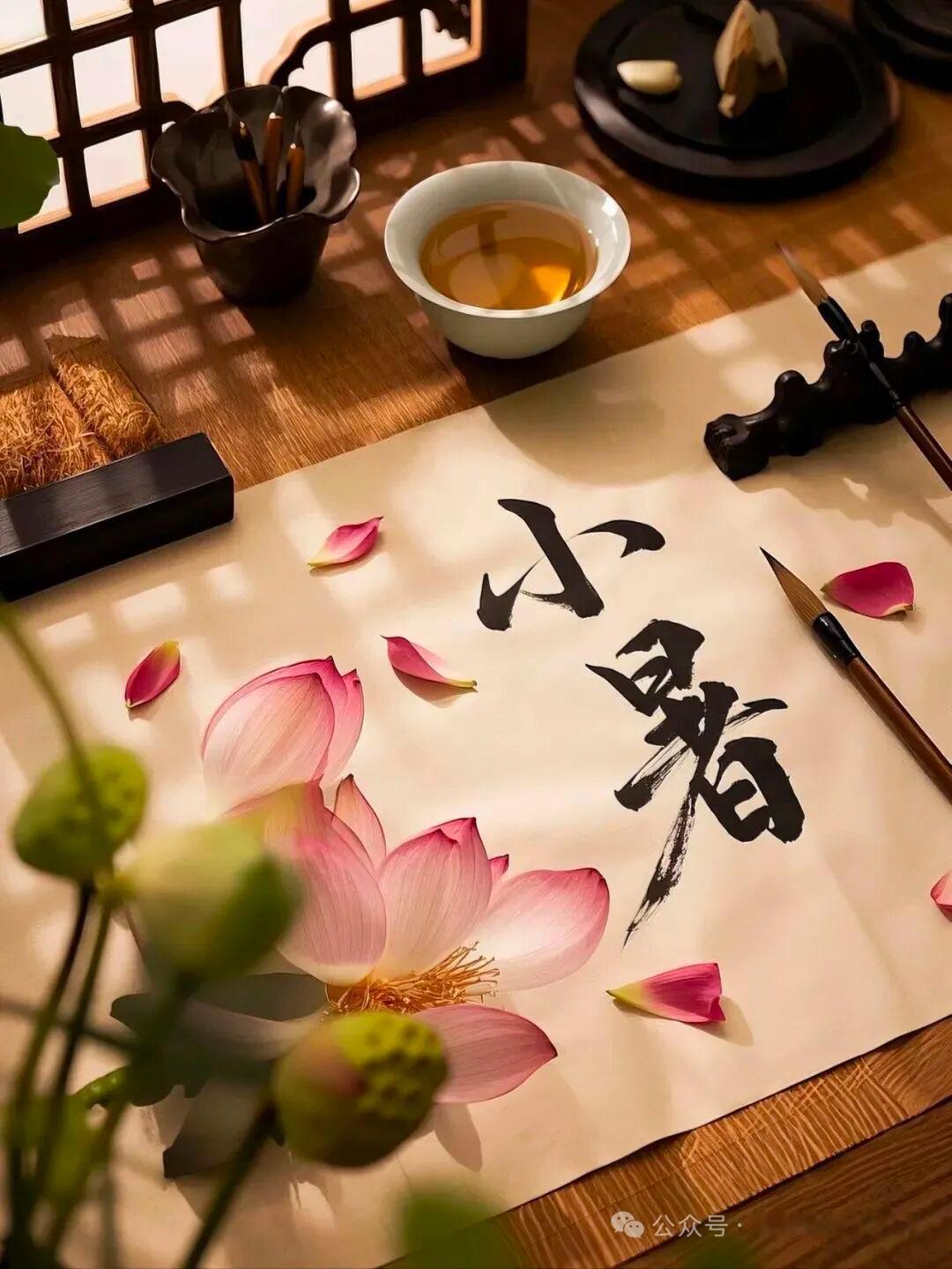 定风波 · 小暑

小暑来临未见晴，连天梅雨涨堤平。水泛荷塘波有色， 静默，风摇