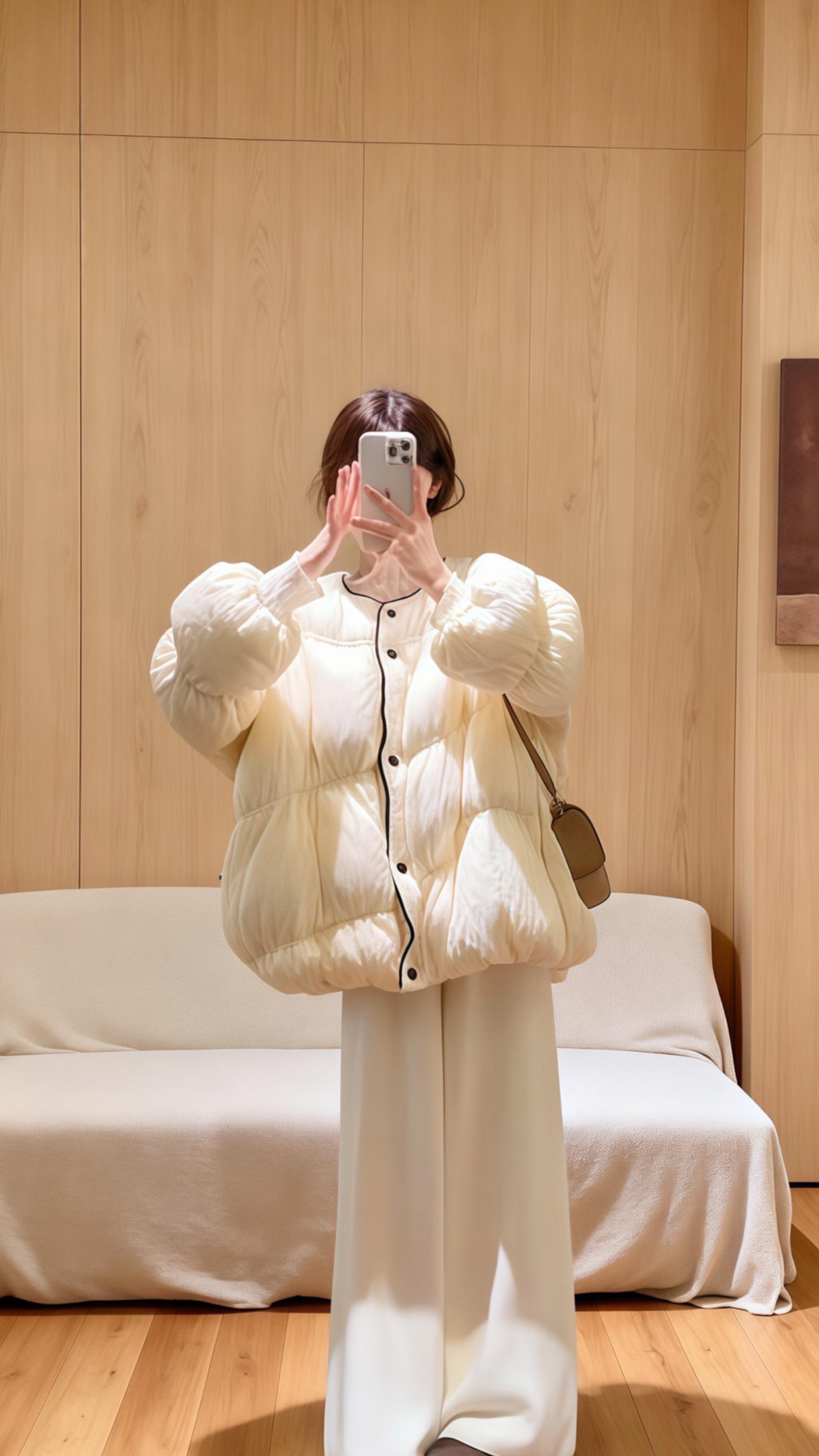 韩系穿搭 棉服也能穿出时尚感 保暖又好看美出高级感 温柔风穿搭