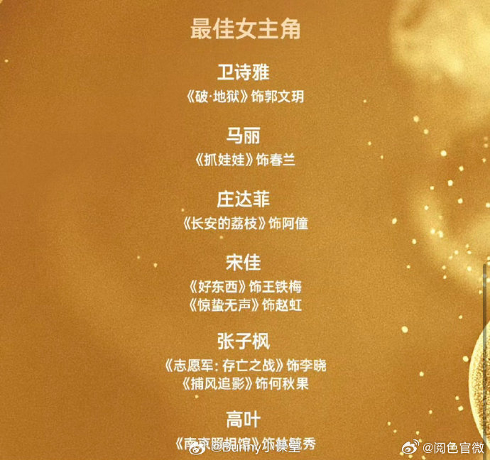 宋佳电视电影双开花宋佳凭借双角色提名百花奖影后 哇 