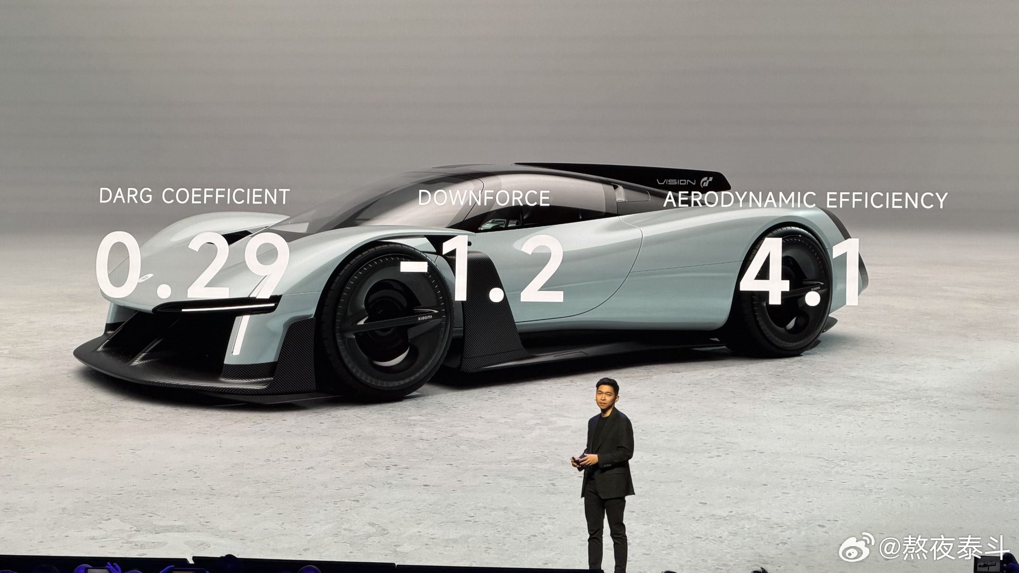 小米超跑亮相小米在巴塞罗那世界移动通信大会(MWC)开幕前夕发布Vision G