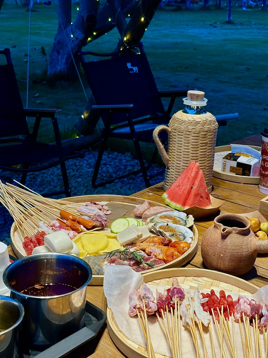 天凉好个秋⛺️围炉烤肉放风筝