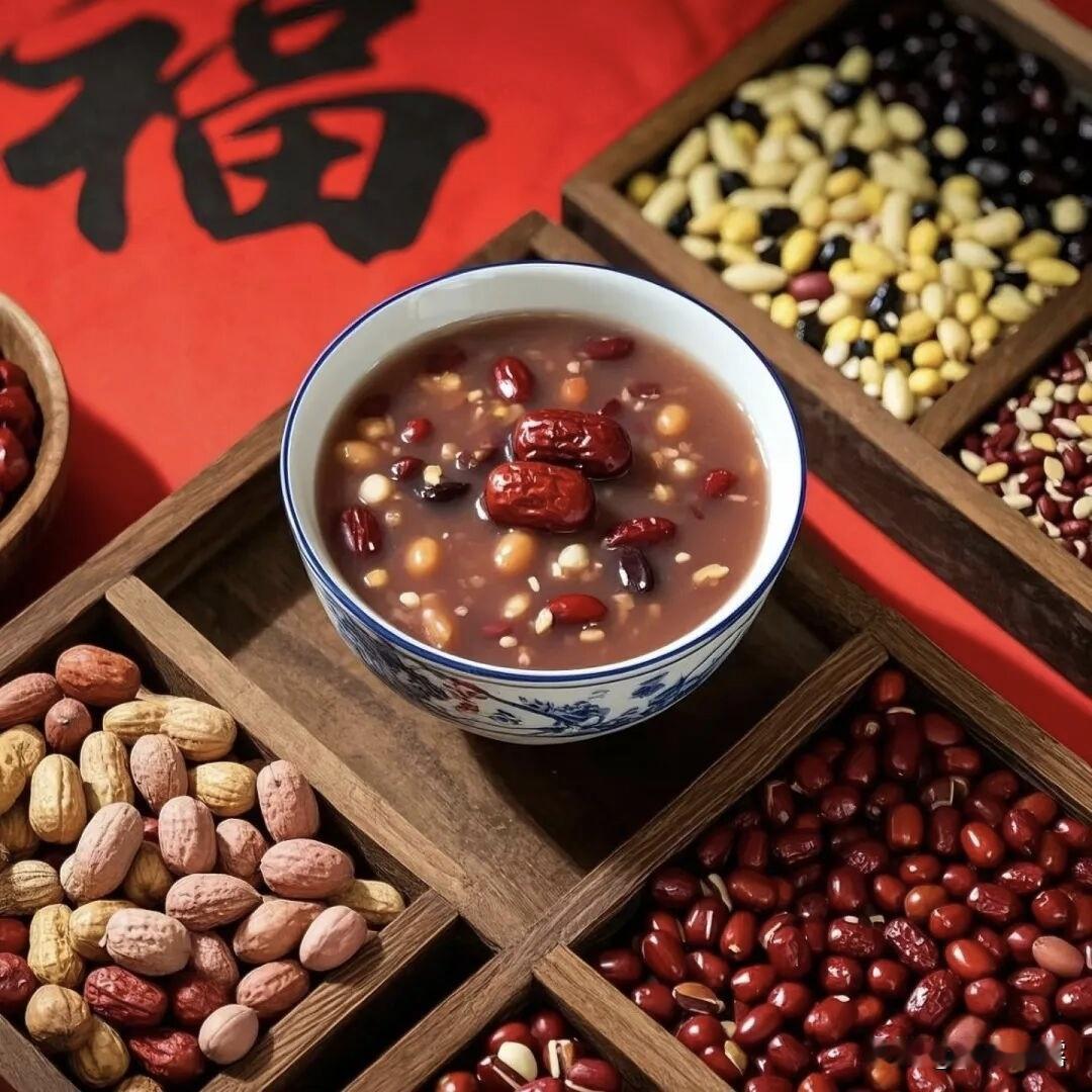 明天就是腊八节啦，腊八节要吃腊八粥，用五谷杂粮，红枣、 花生，桂圆、莲子、枸杞，