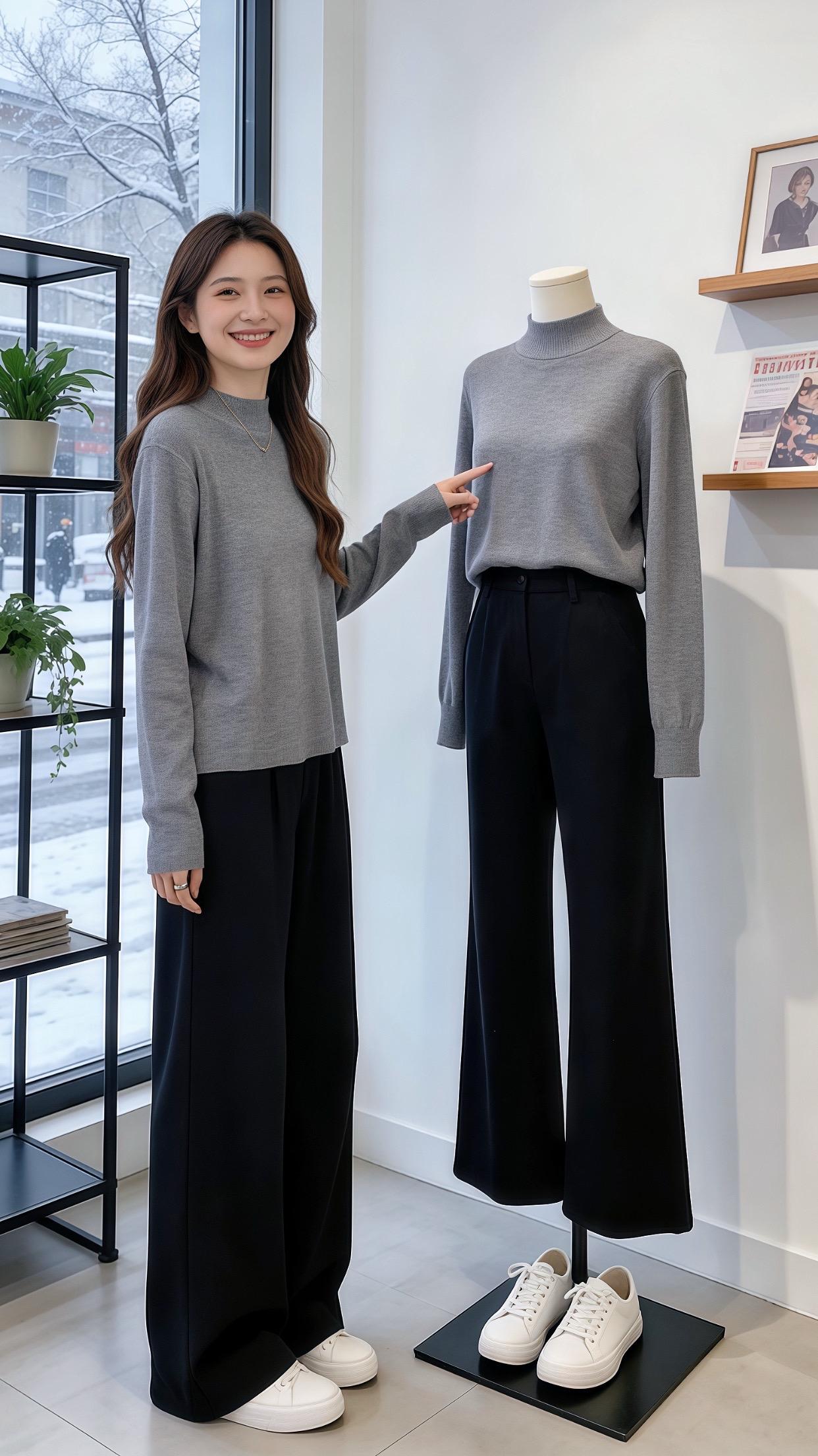 脱下外套也体面的秋冬内搭 这个冬日穿搭公式也太实用了 秋冬韩系穿搭还得...