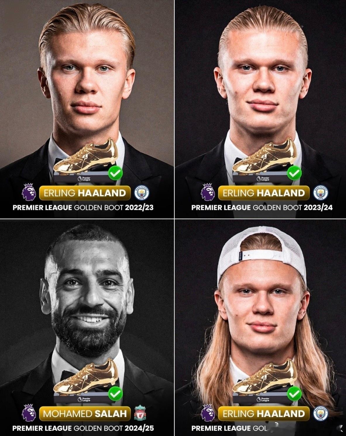 自2022/23赛季登陆英超至今，哈兰德仅一次与英超金靴失之交臂。放眼英格兰顶级
