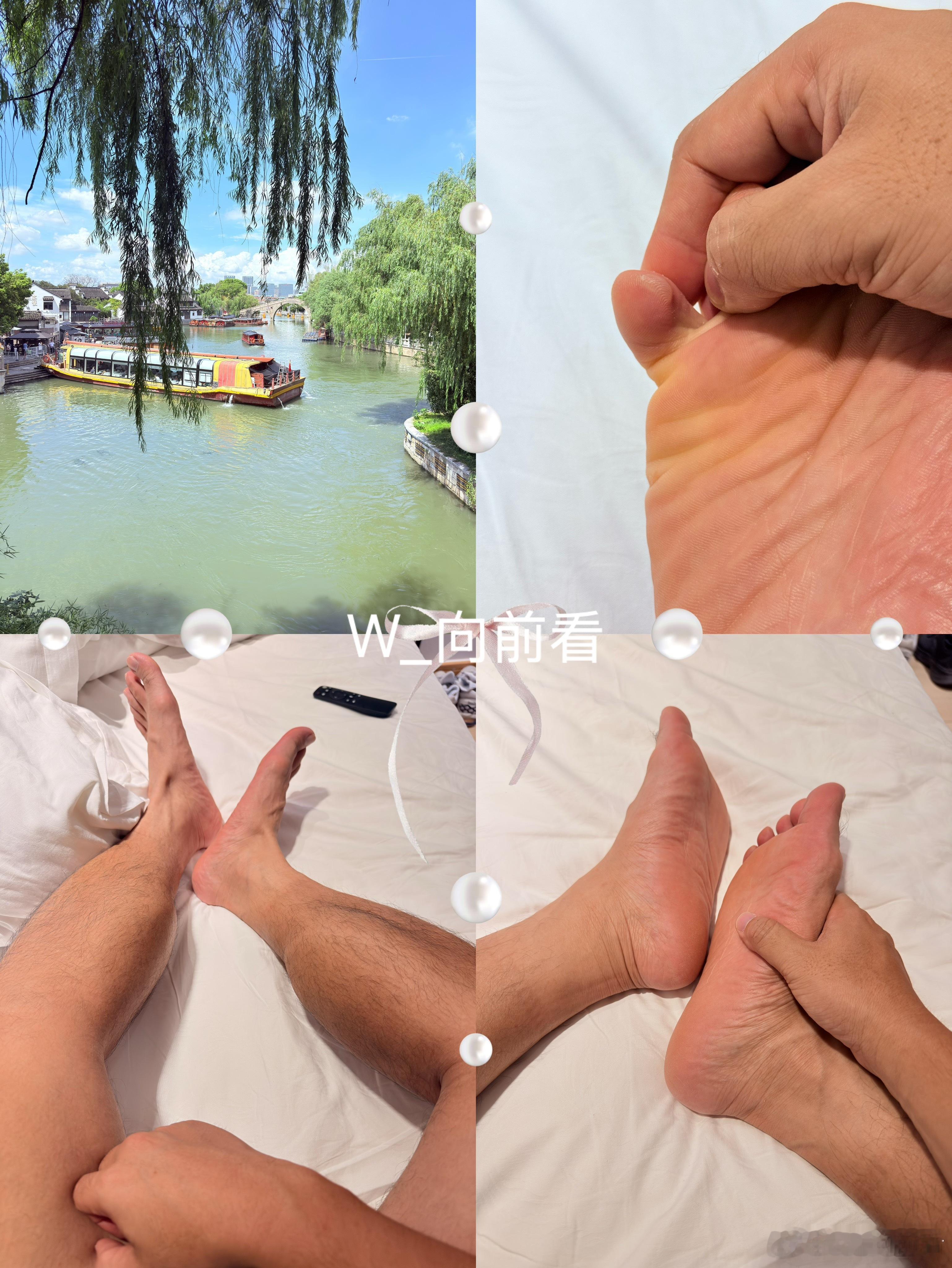 出来旅游已经一个多星期了，每天都是走走走，水泡都出来了！