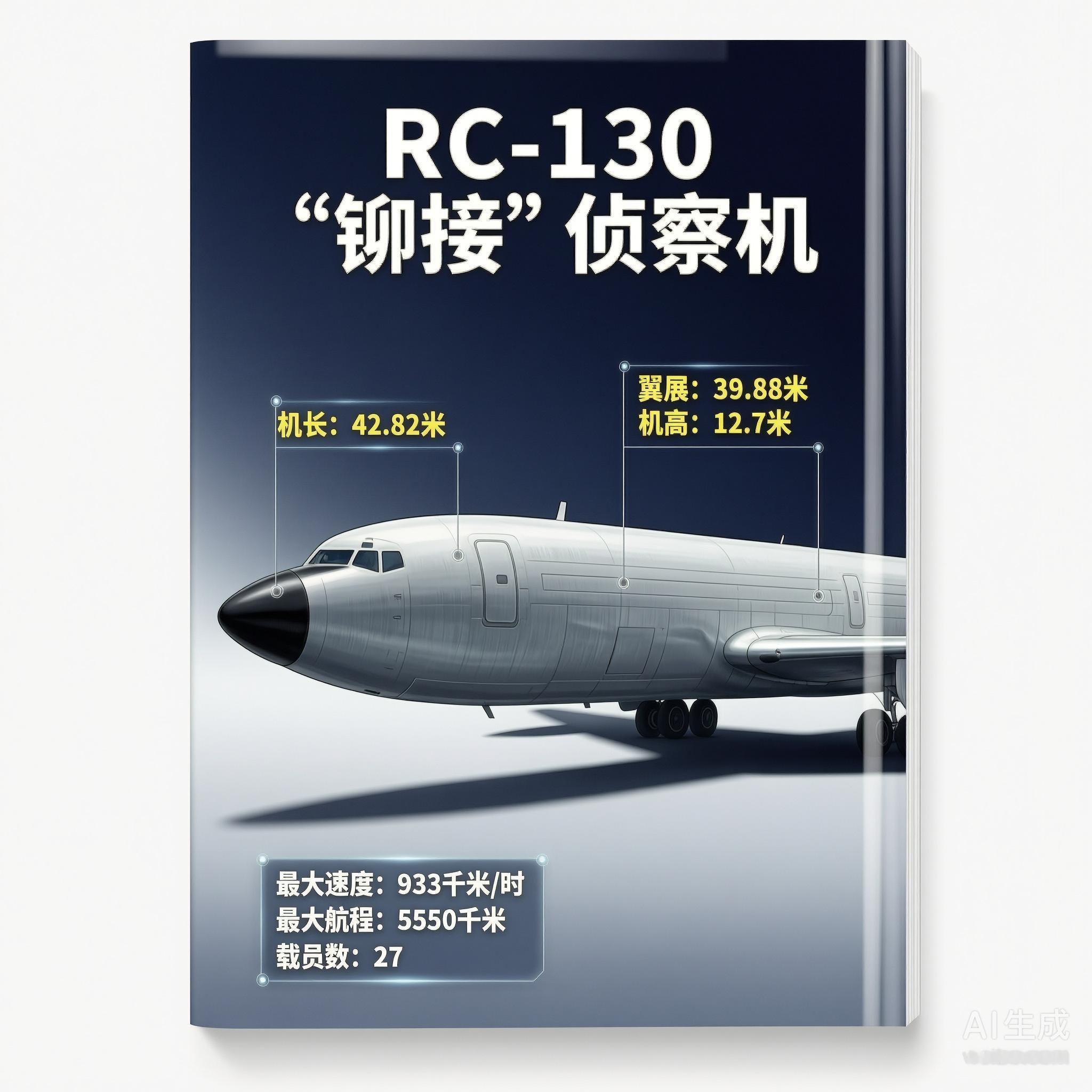 军事ai新视野 RC-135“铆接”侦察机［美］机长：42.82米翼展：39.8