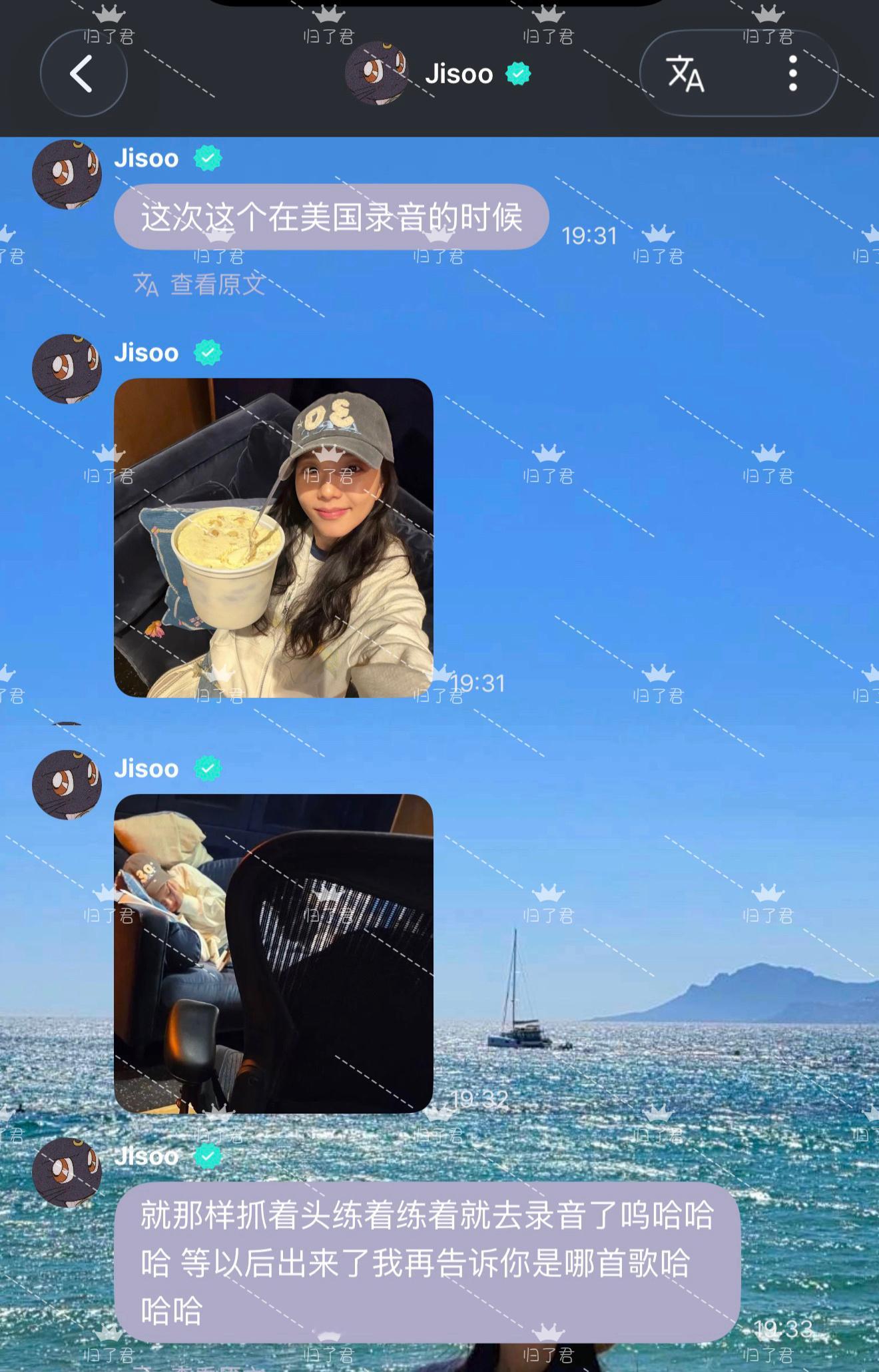 JISOO说在美国录制了一首音乐🤤 