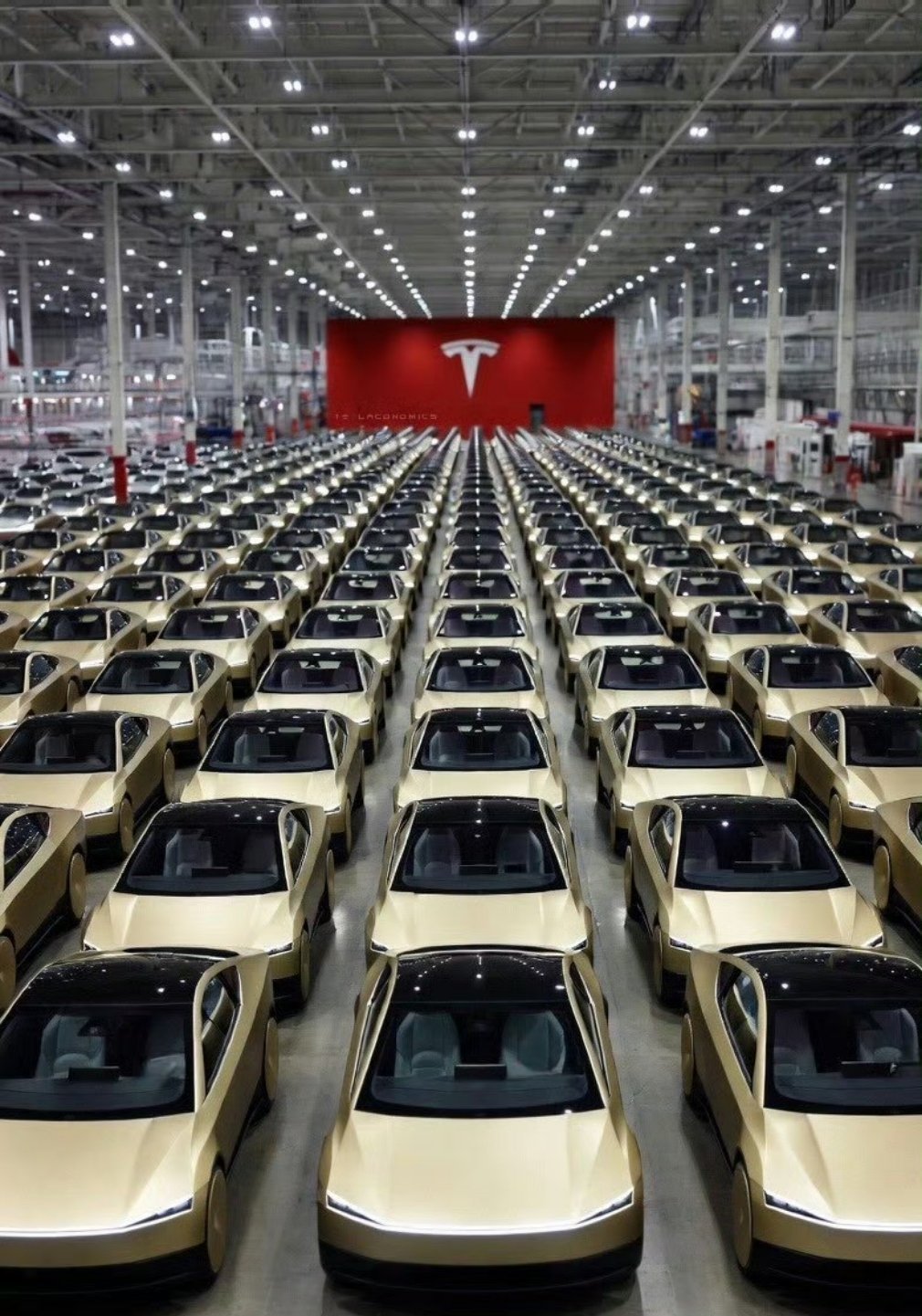 特斯拉宣布首辆Cybercab下线Cybercab应该是世界上第一款，大规模量产