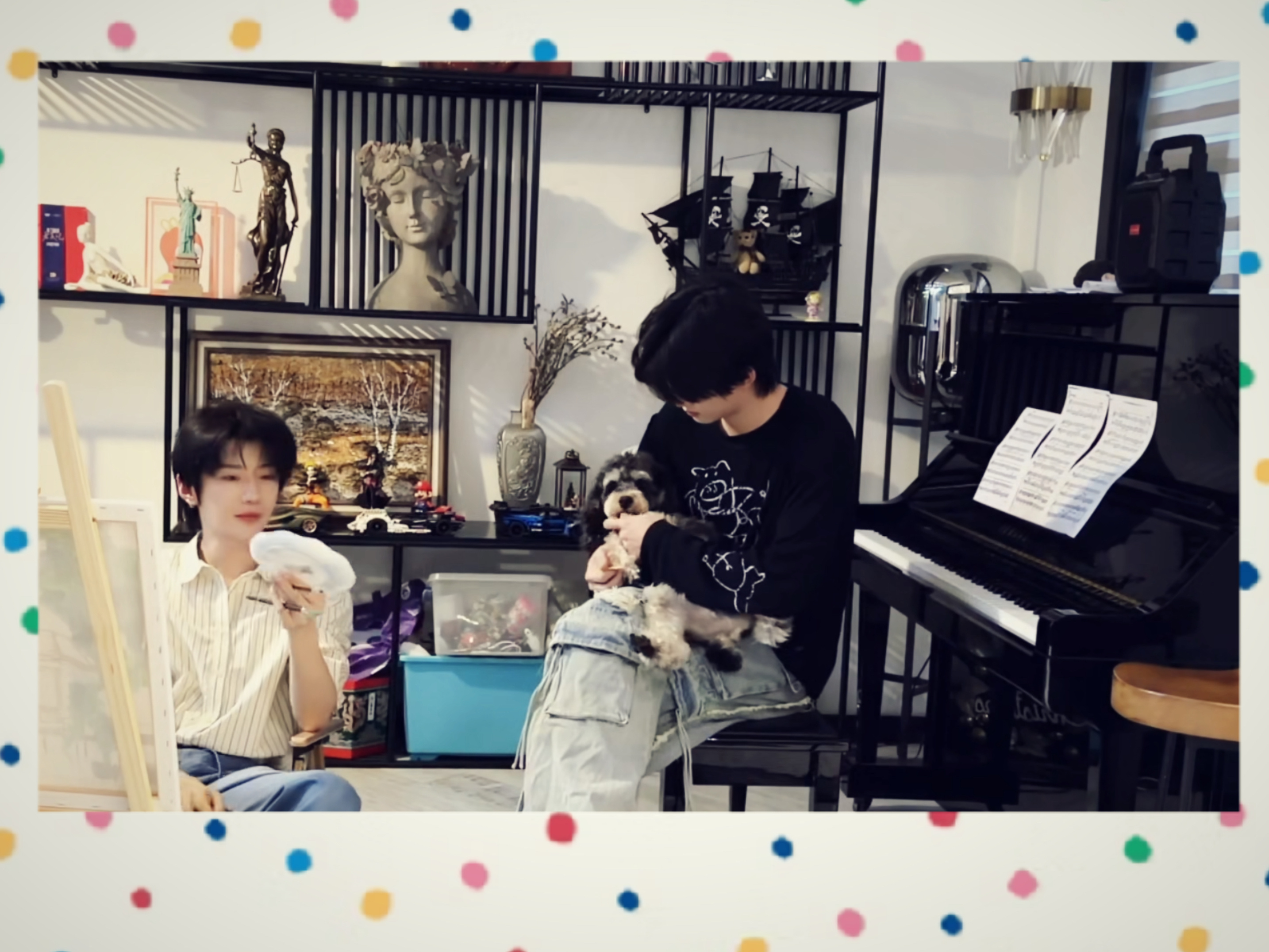 云熠星河  🌌云旗郝熠然巴黎高定周 画笔停在半空，琴声落在指间。小狗想来讨一个