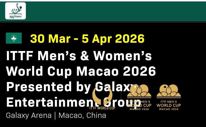澳门世界杯是ITTF即国际乒联的比赛系列，和WTT没啥关系，不是同一个比赛系列。