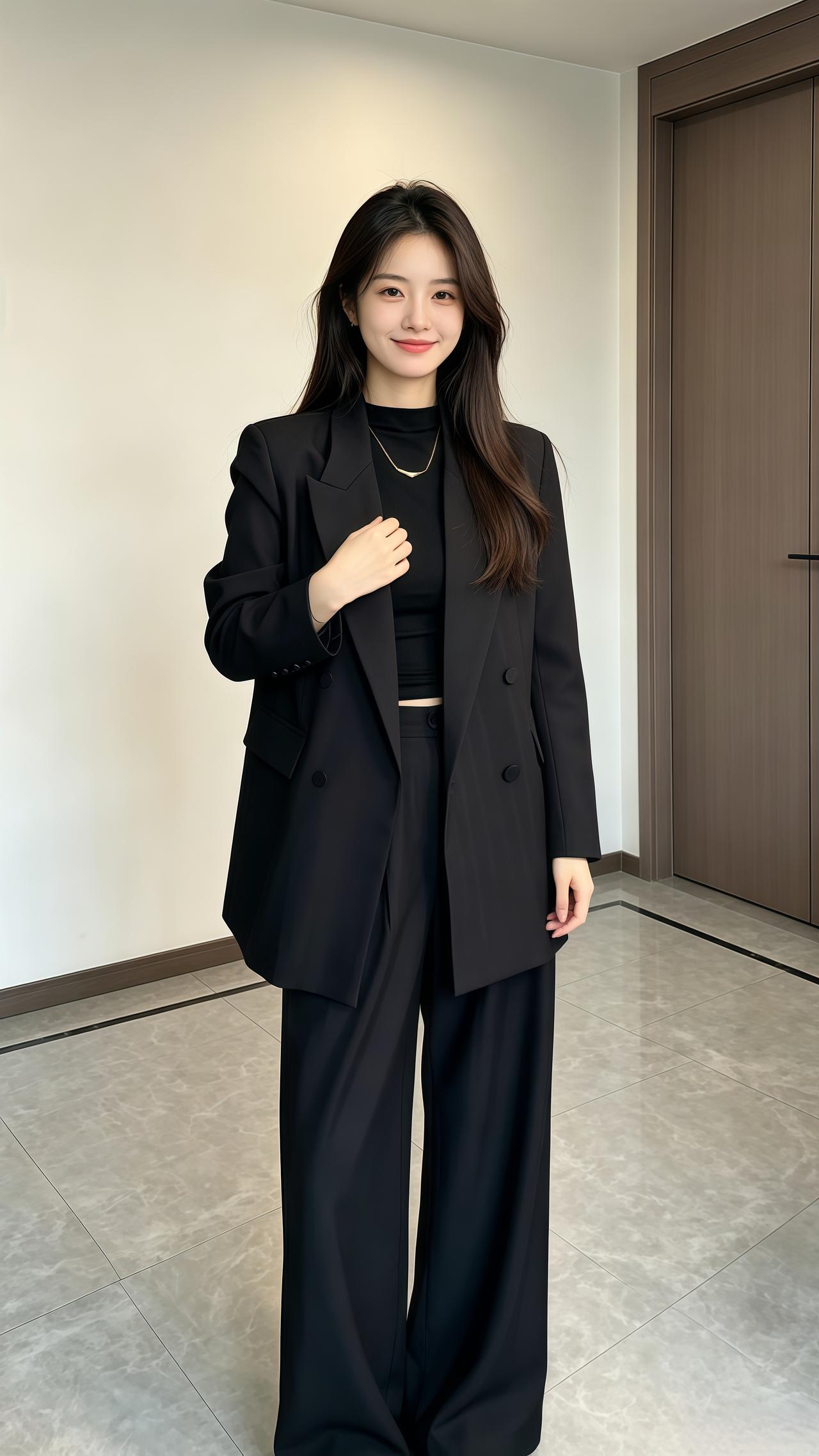 松弛感氛围感穿搭 今日份高智感look 秋季穿搭又美又飒韩系穿搭