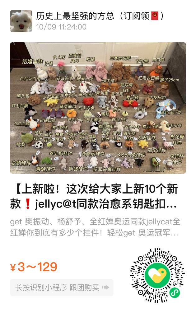 jc玩偶挂件又更新了 买了好几个了 很不错很不错 没差没差！ 