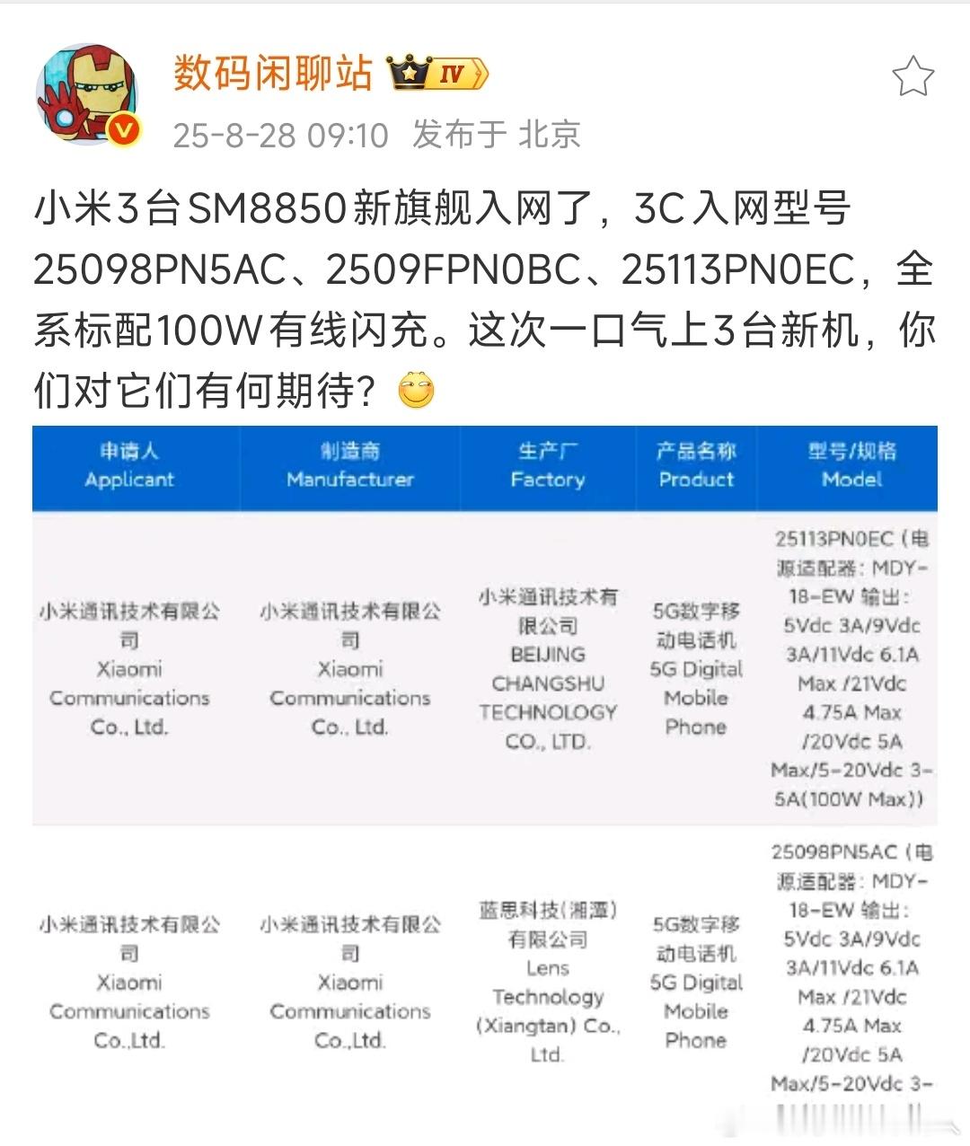 公开的信息越来越多。下周就9月份了。这代粮厂的产品组合应该是全面对标🍎了。 ​