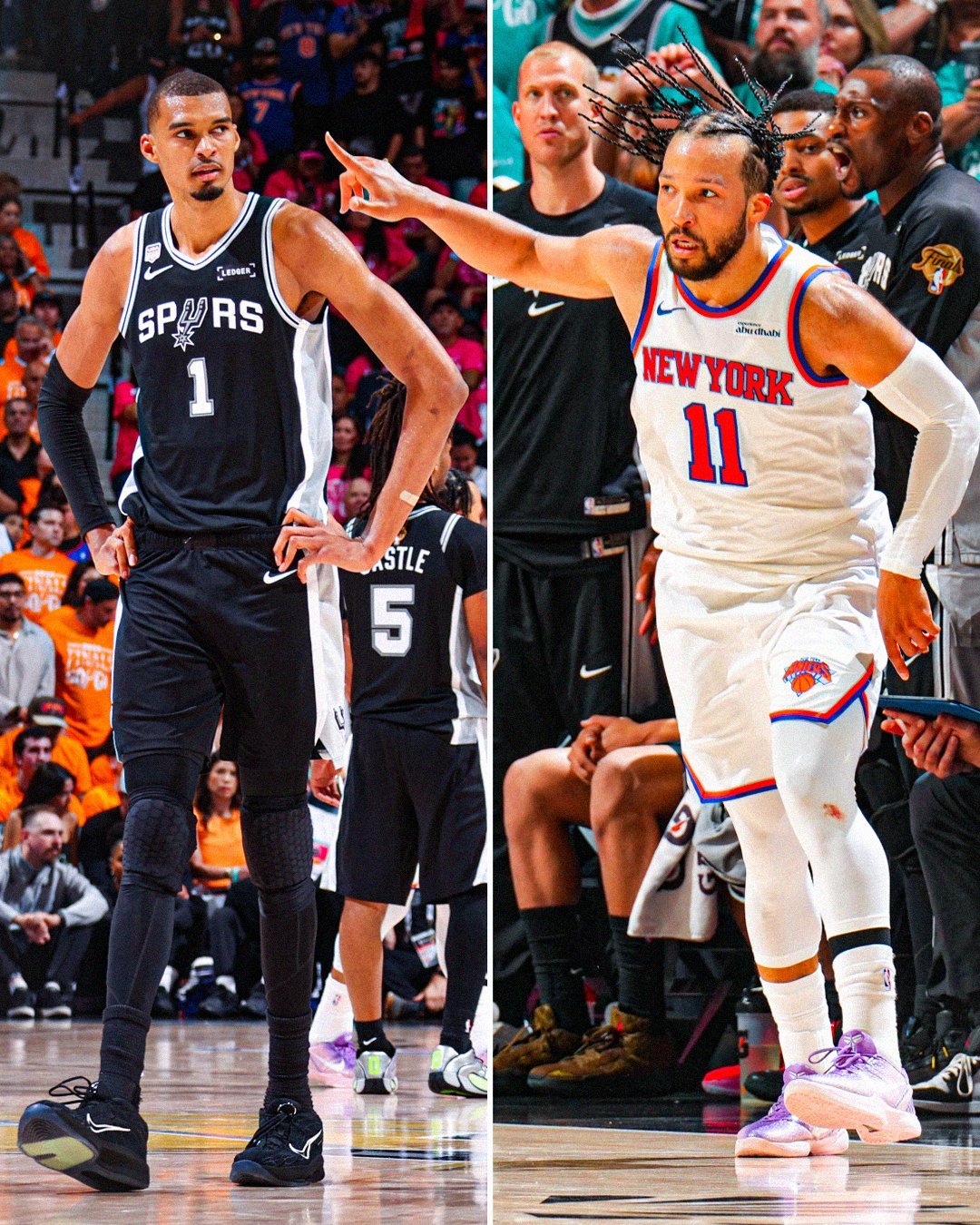 ESPN的追踪数据显示，当布朗森作为主要防守者时，马刺全队14投1中，其中下半场