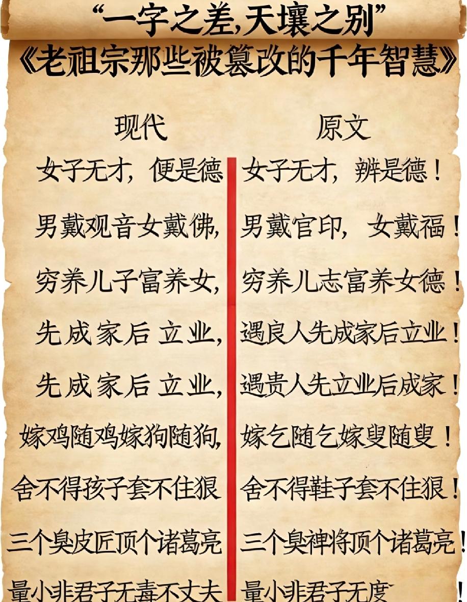 差一个字，意思真的天差地别！生活里总遇到这样的情况，一句话、一个词就差那么一个字